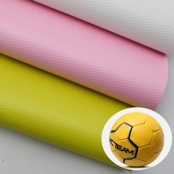 Venta al por mayor de cuero sintético con estampado de diamantes de fútbol