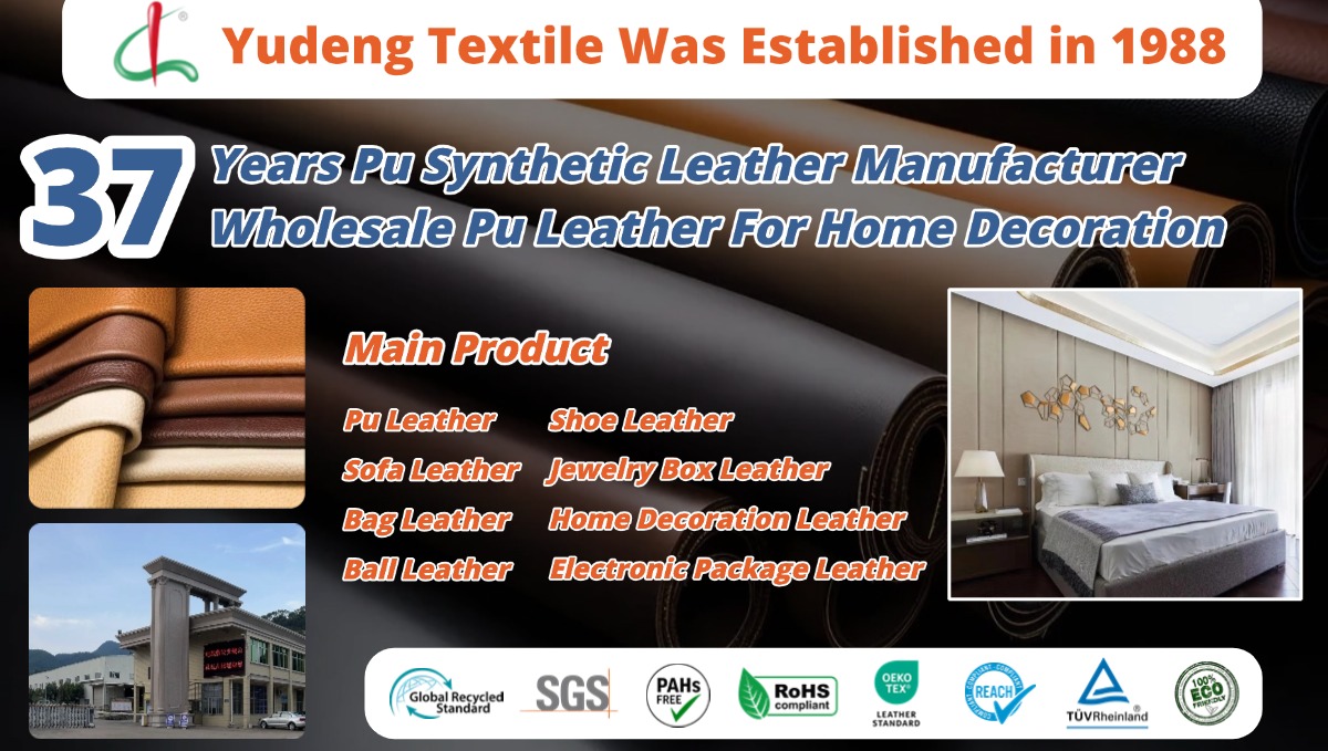 Yudeng Textile pu leather for Home Decoration Leather