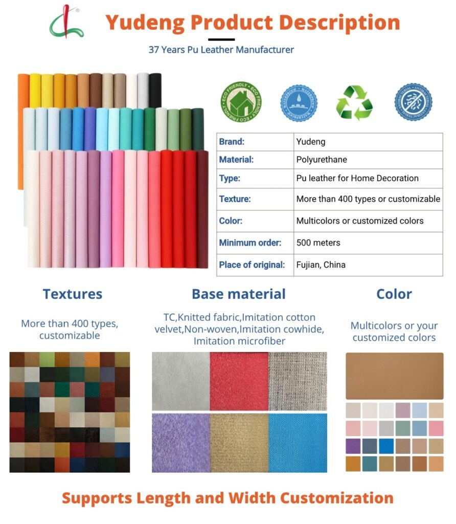 Yudeng pu leather for Home Decoration Product description