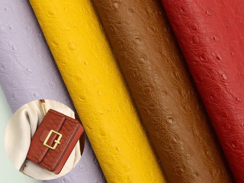 Ostrich Pattern Pu Leather For Bags