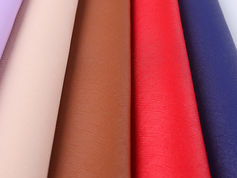 Cross Grain Pu leather Manufacturer for Luggage and Bags