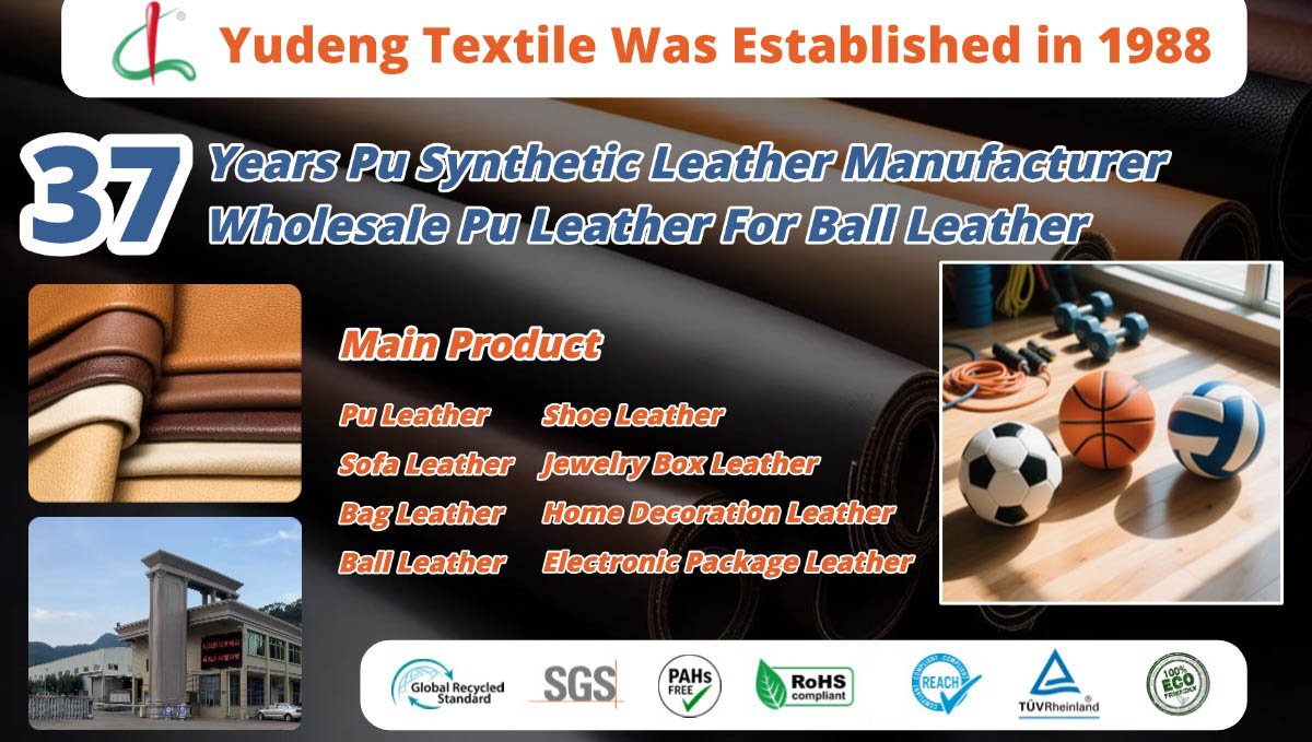 Cuero sintético textil Yudeng para pelotas de cuero