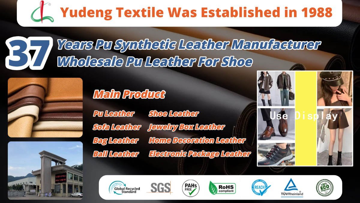 Yudeng Textile pu leather for shoe