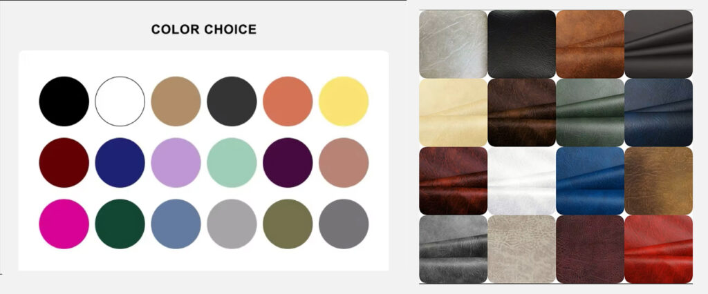 Custom leather colors and textures4