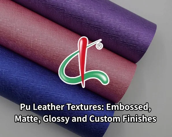 Texturas del cuero PU: acabados en relieve, mate, brillante y personalizados.