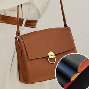 Wholesale Lychee Patterned Double Sided Pu Leather Manufacturer