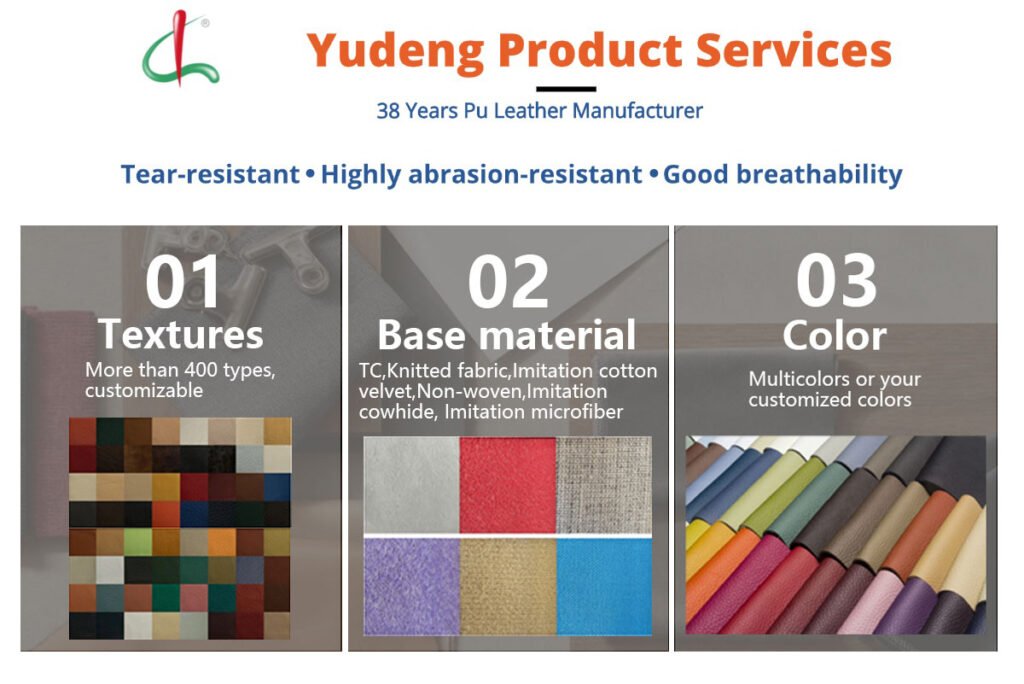 Yudeng pu leather supplier Custom Services