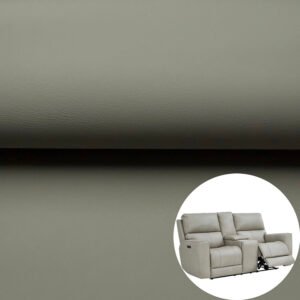 PU Leather for Furniture Sofa Scratch-Resistant Thickness 1.2mm Silver Gray (Sewable, Semi-Silicon)