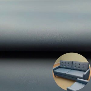 PU Leather for Furniture Blue Gray Scratch-Resistant (Sewable, Semi-Silicon)