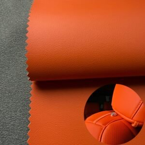 Hermès Orange PU Leather for Car Seats and Interior Upholstery (Scratch-Resistant, Dirt-Resistant, Stitchable)