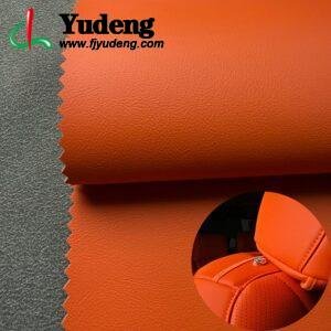 Hermès Orange PU Leather for Car Seats and Interior Upholstery (Scratch-Resistant, Dirt-Resistant, Stitchable)