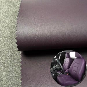 Couro PU roxo berinjela para bancos de carro (resistente a arranhões, resistente à sujeira, costurável)