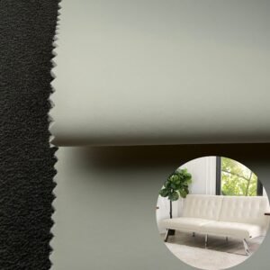 Sage Green White Faux Leather PU Leatherette for Furniture (Scratch-Resistant, Dirt-Resistant, Hydrolysis-Resistant)