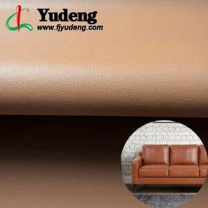 Piel sintética color marrón camel para muebles (resistente a arañazos, a la suciedad y cosible)