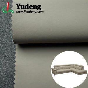 Piel sintética de PU gris beige para muebles de sofá (resistente a arañazos, a la suciedad y a la hidrólisis)