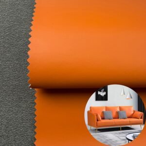 Burnt Orange Rexine PU Leather for Sofa Furniture (Scratch-Resistant, Dirt-Resistant, Hydrolysis-Resistant)