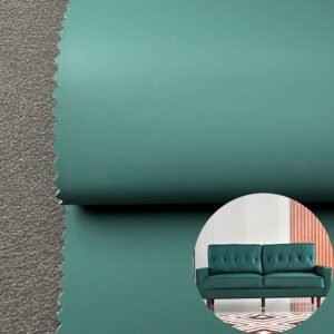 Couro PU verde floresta para móveis de sofá (resistente a arranhões, sujeira e hidrólise)