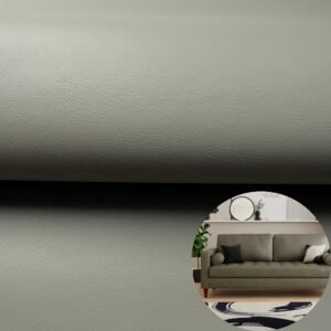 Искусственная кожа серого цвета для мебели (устойчива к царапинам, загрязнениям, пригодна для шитья)