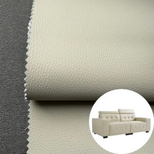 Creamy White PU Leather for Sofa Furniture (Kids Safety Class, Scratch-Resistant, Dirt-Resistant, Hydrolysis-Resistant)