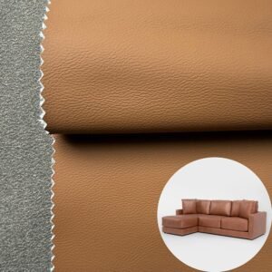 Saddle Brown/Camel PU Leather for Sofa Furniture (Scratch-Resistant, Dirt-Resistant, Hydrolysis-Resistant)