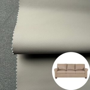 Warm Gray Rexine PU Leather for Sofa Furniture (Scratch-Resistant, Dirt-Resistant, Hydrolysis-Resistant)