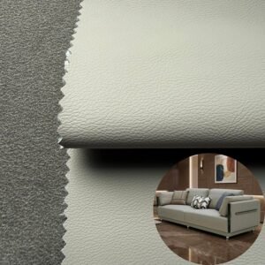 Stone Gray PU Faux Leather for Sofa Furniture (Scratch-Resistant, Dirt-Resistant, Sewable)
