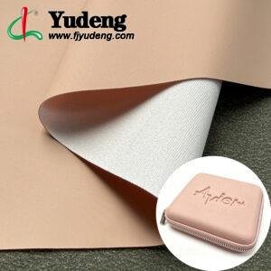 Beige Light Pink Faux Leather PU Leather for Package Box Surface Cover (Heat-Pressable, Fastness, Stitchable)