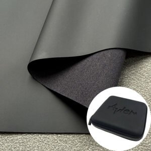 Matte Black Rexine PU Leather for Packaging Box (Heat-Pressable, Fastness)
