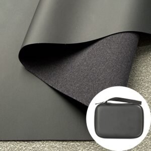 Rexine PU Leather for Package Surface Cover Heat Pressing (Thickness 0.5mm, Color Black)