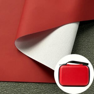 Low MOQ Vegan Red Artificial Leather for FishingBags/Golf Bags (Pattern Color Customizable)
