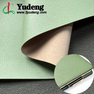 Mint Green PU Leather Material Imitation Leather for Notebook Cover Book Front (accept OEM ODM Orders)