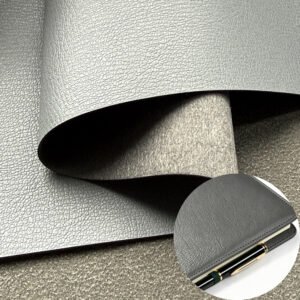 Gray PU Leather Material Environmental Leather for Notebook Cover Book Front