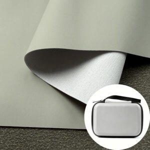 Light Gray PU Leather Material Crocodile Skin Leather for Package Box Cover