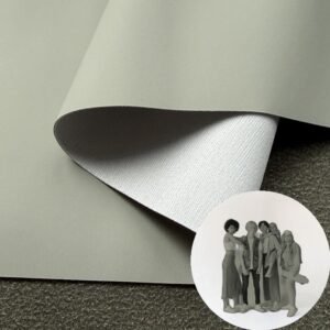Gray PU Leather from China PU Leather Roll Material for Shoes and Clothes (Label, Upper, Jacket etc.)