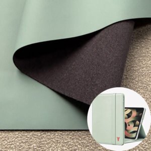 Dark Night Green PU Coated Fabric PU Leather Material for Tablet Cases/Tablet Shells