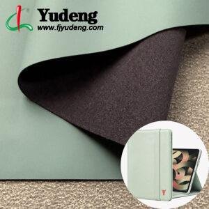 Dark Night Green PU Coated Fabric PU Leather Material for Tablet Cases/Tablet Shells