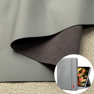 Dark Gray Environmental Leather PU Leather Material for Tablet Cases/Tablet Shells