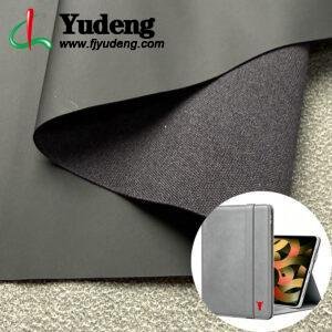 Black Environmental Leather PU Leather Material for Tablet Cases/Tablet Shells (Environmental Standard Certificated)