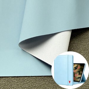 Ocean Blue Man Made Leather PU Leather Material for Tablet Cases/Tablet Shells