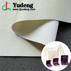 Beige Vegan Leather PU Leather Material for Jewelry Boxes (Accept OEM ODM Orders)