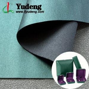 Green PU Leather from China PU Leather Material for Jewelry Boxes