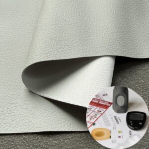 Gray Leather Fabric PU Leather Roll Material for Massage Equipments Hair Styling Beauty Equipments