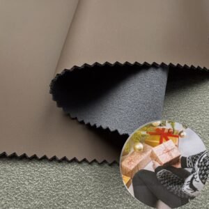 Brown Leather Fabric PU Leather Roll Material for Package Box Surface Cover (Jewelry Box, Cosmetic Box, Electronics Box etc.)