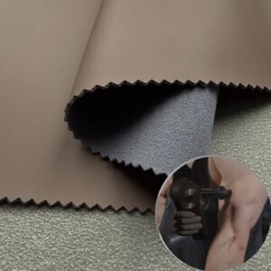 Brown PU Coated Fabric PU Leather Roll Material for Massage Devices (Head Massager, Eye Massage Machine etc.)
