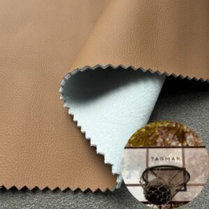 Orange Man Made Leather PU Leather Roll Material for Sporting Balls (Soccer Balls, Footballs, Volleyballs etc.)