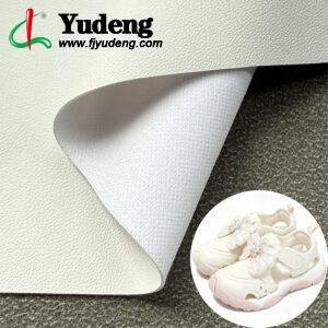 Material de cuero sintético PU blanco para calzado (material base personalizable)