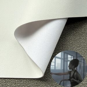 White Artificial Leather PU Leather Roll Material for Massage Equipments Hair Styling Beauty Equipments