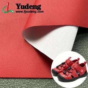 Красная искусственная кожа PU для обуви