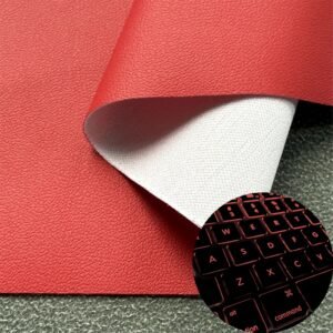 Red PU Coated Fabric PU Leather Roll Material for Keyboard Cover Keyboard Case