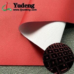 Capa de teclado em tecido PU vermelho revestido com couro PU.